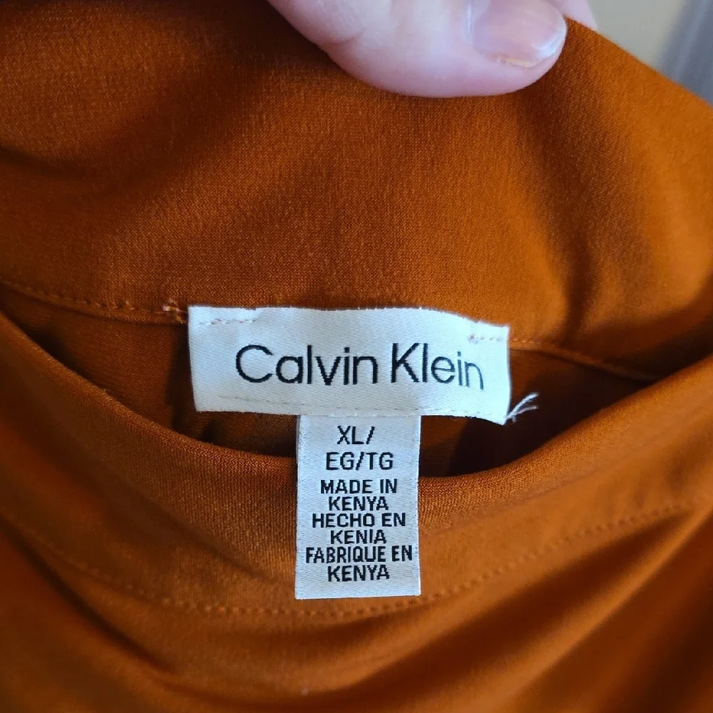 Chic Rust Ruffle Sleeve Blouse - Picture 2 of 7